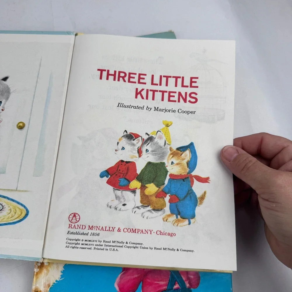 Vintage Children Hardback Books Lot of 5 Wonder Books Barbie Three Little Kitten